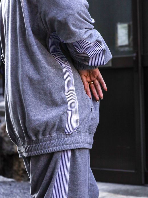 S.F.C VELOUR TRACK JACKET / Grey