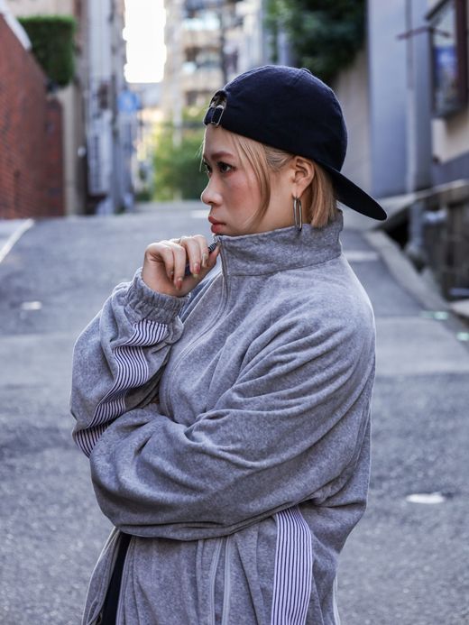 S.F.C VELOUR TRACK JACKET / Grey