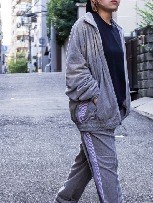 S.F.C VELOUR TRACK JACKET / Grey