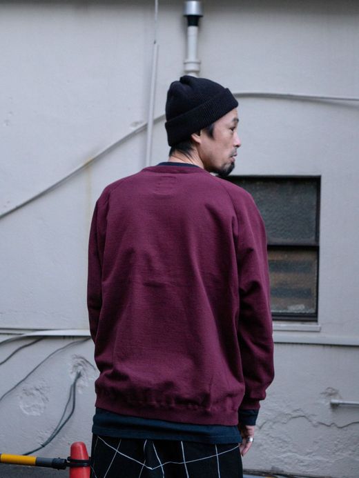 S.F.C RAGLAN CREW SWEAT / Burgundy