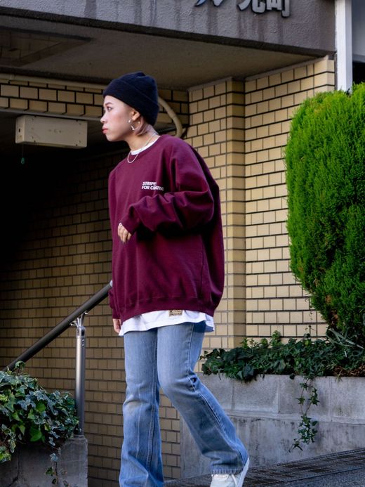 S.F.C RAGLAN CREW SWEAT / Burgundy