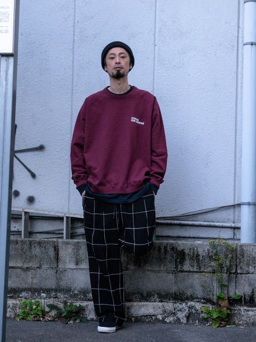 S.F.C RAGLAN CREW SWEAT / Burgundy