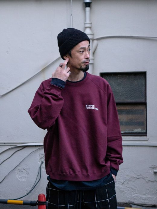 S.F.C RAGLAN CREW SWEAT / Burgundy