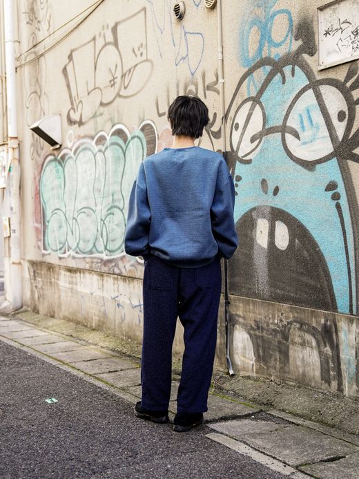 RAY TROLL FISH FOR BRAINS SWEAT SHIRT / Pigment navy