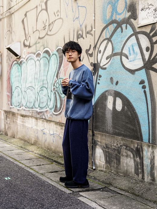 RAY TROLL FISH FOR BRAINS SWEAT SHIRT / Pigment navy