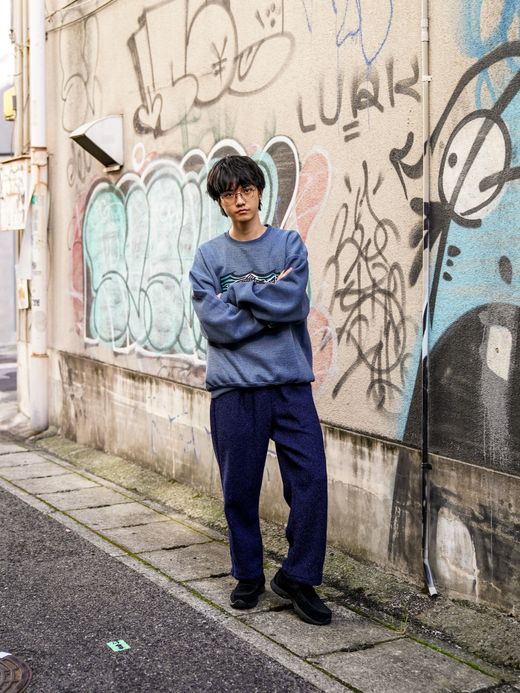 RAY TROLL FISH FOR BRAINS SWEAT SHIRT / Pigment navy