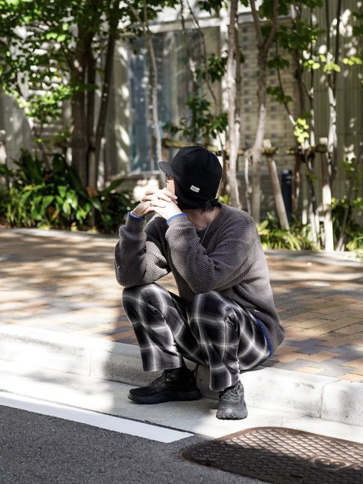 organicsta ORGANIC COTTON LINKING MOHAIR KNIT / Gargoyle