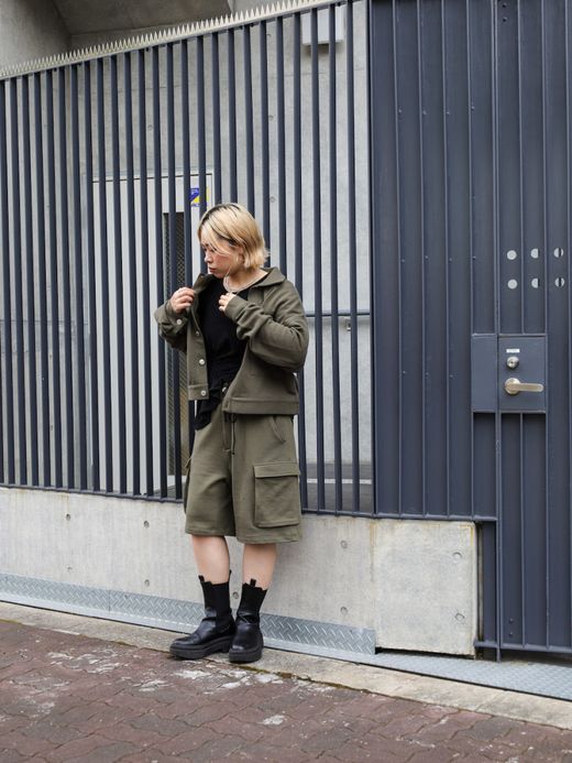 AMBERGLEAM SWEAT TRACKER JACKET / Khaki