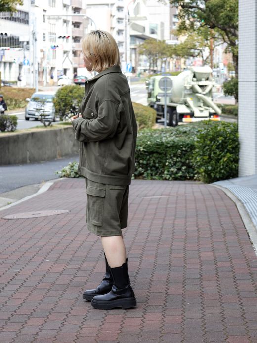 AMBERGLEAM SWEAT TRACKER JACKET / Khaki