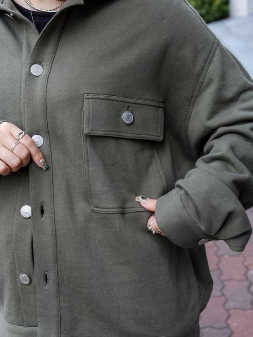 AMBERGLEAM SWEAT TRACKER JACKET / Khaki