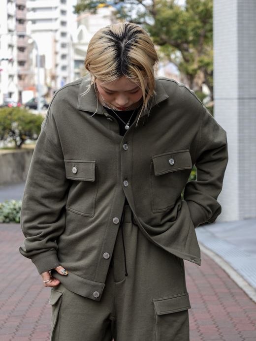 AMBERGLEAM SWEAT TRACKER JACKET / Khaki