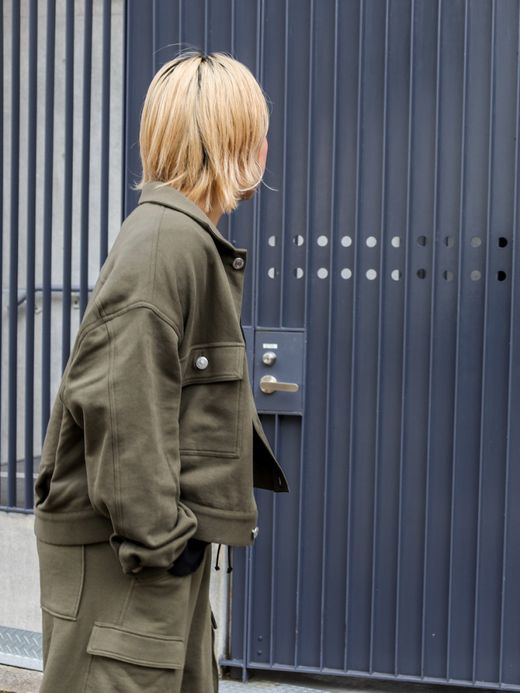 AMBERGLEAM SWEAT TRACKER JACKET / Khaki