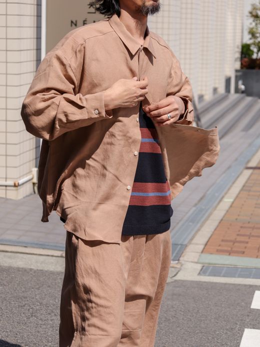 ANACHRONORM RAYON ReSIZE LONG SHIRTS / Beige