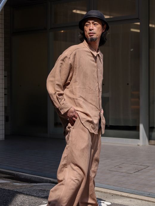 ANACHRONORM RAYON ReSIZE LONG SHIRTS / Beige