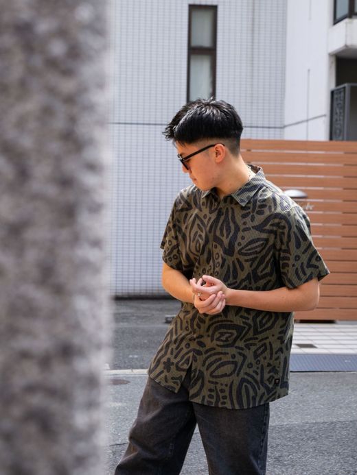ROARK REVIVAL BLESS UP S/S WOVEN / Dark military