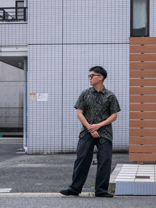 ROARK REVIVAL BLESS UP S/S WOVEN / Dark military