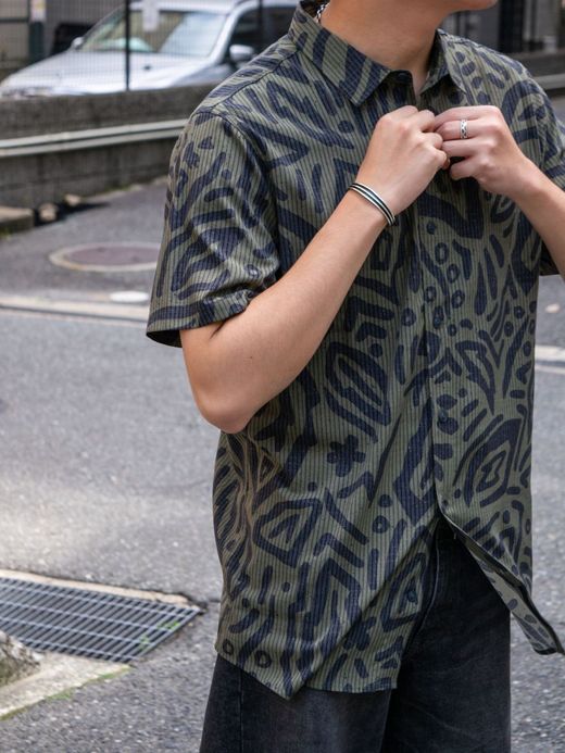 ROARK REVIVAL BLESS UP S/S WOVEN / Dark military