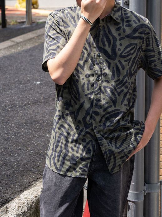 ROARK REVIVAL BLESS UP S/S WOVEN / Dark military