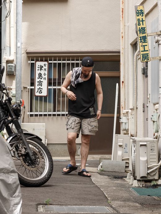 Audience 60/40クロス ストレージ ツールカーゴショーツ / Army gray