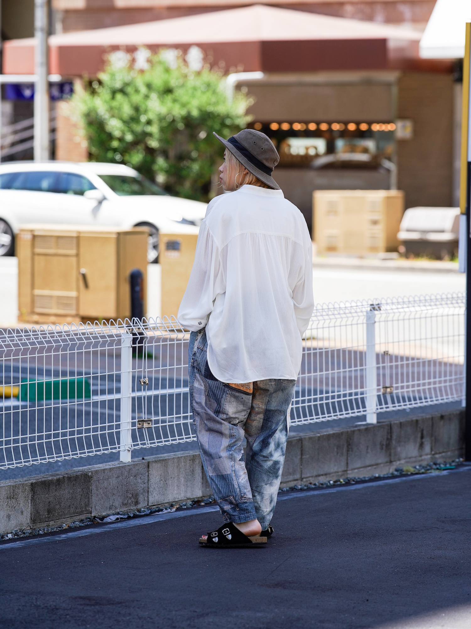 ANACHRONORM ARCHIVE DENIM COLLAGE WIDE EASY PANTS / Indigo