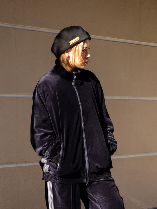 S.F.C VELOUR TRACK JACKET / Navy
