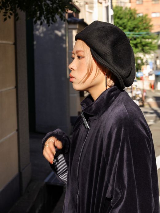 S.F.C VELOUR TRACK JACKET / Navy