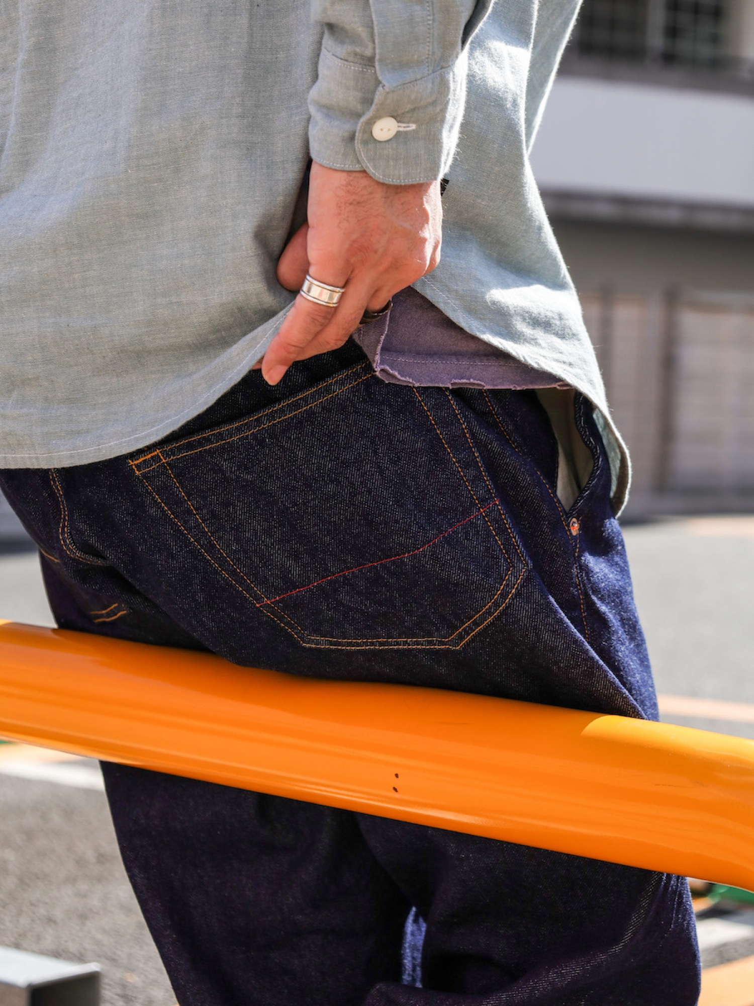 ANACHRONORM 80's WIDE TAPERED JEANS / Indigo | FLATBUSH（フラット