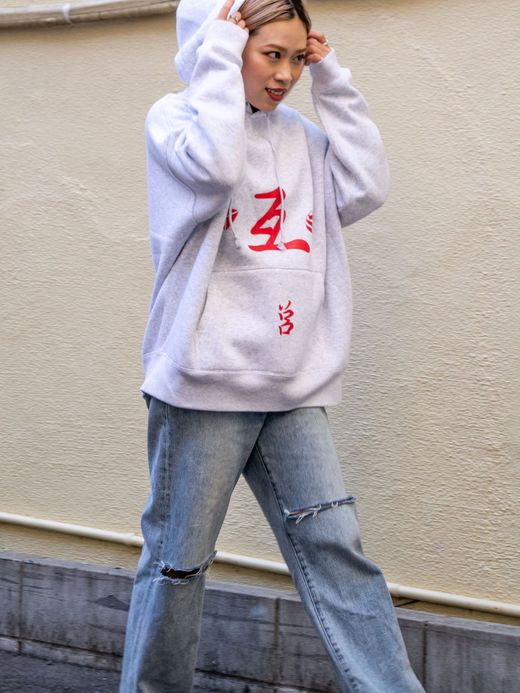 VOO TIGER STYLE HOODY / Ash