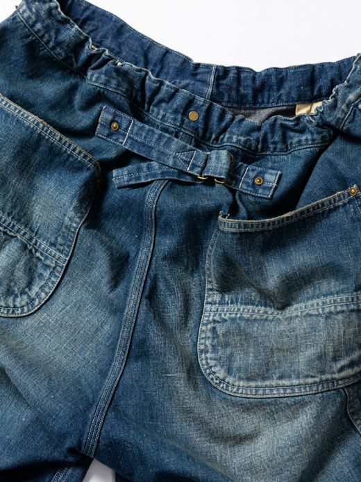ANACHRONORM DENIM PAINTER EASY PANTS / Indigo aging wash