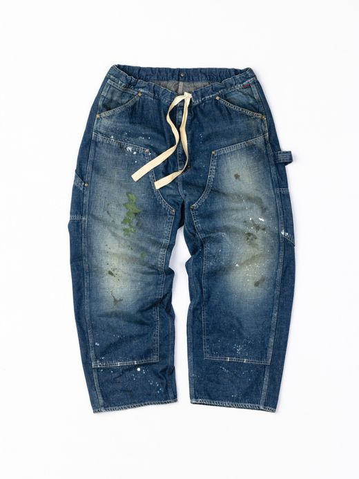 ANACHRONORM DENIM PAINTER EASY PANTS / Indigo aging wash