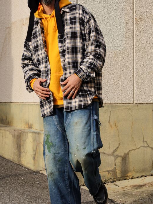 ANACHRONORM DENIM PAINTER EASY PANTS / Indigo aging wash