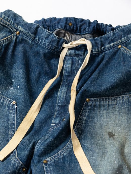ANACHRONORM DENIM PAINTER EASY PANTS / Indigo aging wash