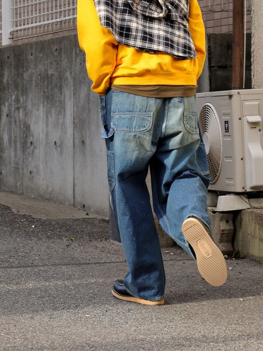 ANACHRONORM DENIM PAINTER EASY PANTS / Indigo aging wash