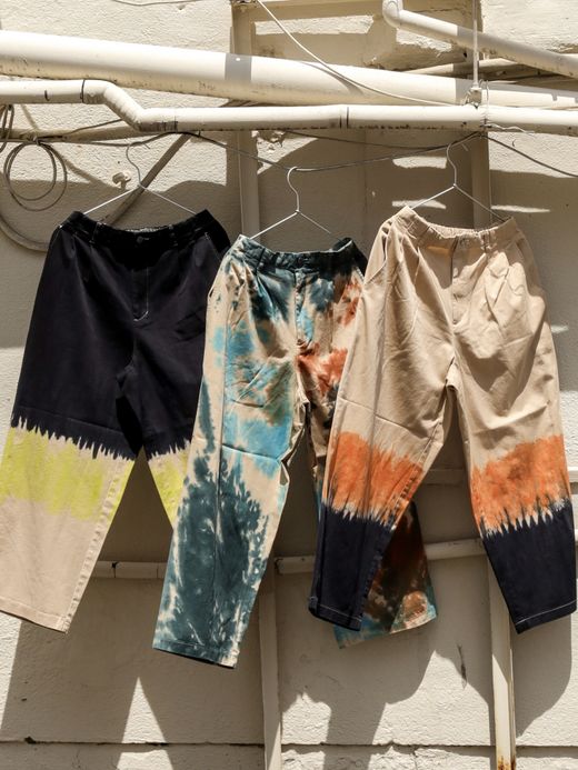 AMBERGLEAM TIEDYE TAPERED CHINO PANTS / 3colors