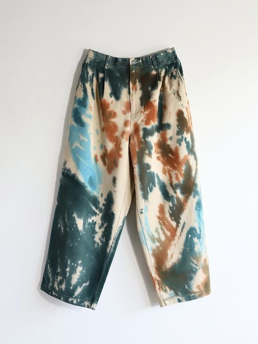AMBERGLEAM TIEDYE TAPERED CHINO PANTS / 3colors