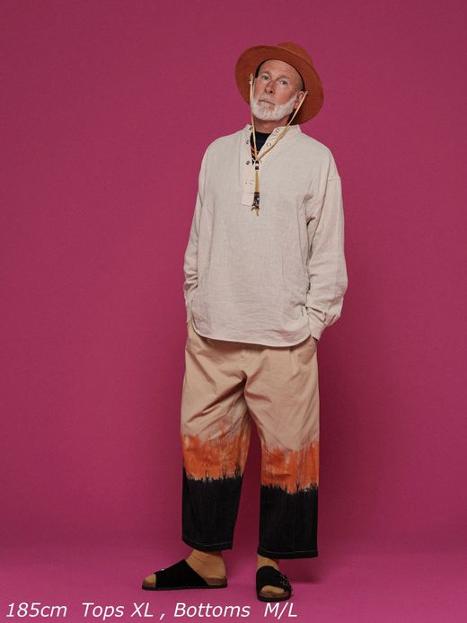 AMBERGLEAM TIEDYE TAPERED CHINO PANTS / 3colors