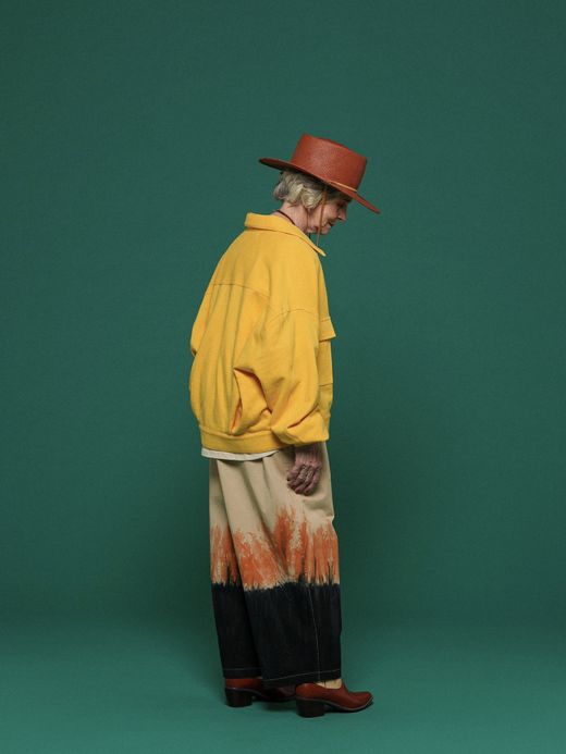 AMBERGLEAM TIEDYE TAPERED CHINO PANTS / 3colors