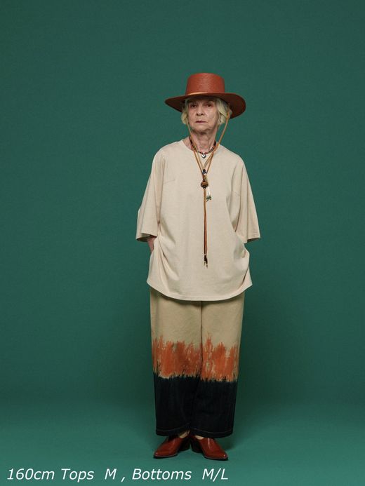 AMBERGLEAM TIEDYE TAPERED CHINO PANTS / 3colors