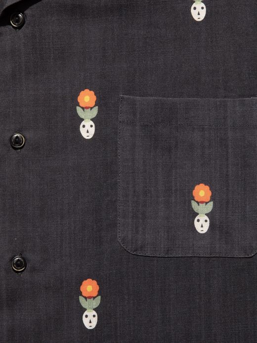 ROARK REVIVAL ”DEEP ROOTS” S/S WOVEN - COMFORT FIT / Black