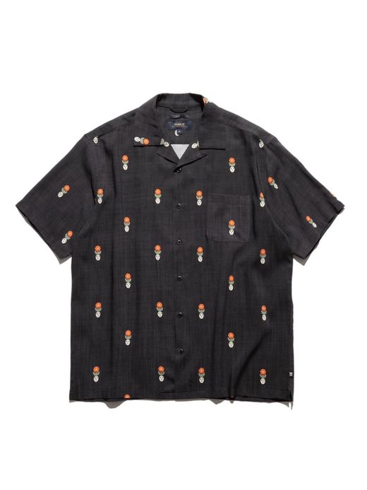 ROARK REVIVAL ”DEEP ROOTS” S/S WOVEN - COMFORT FIT / Black