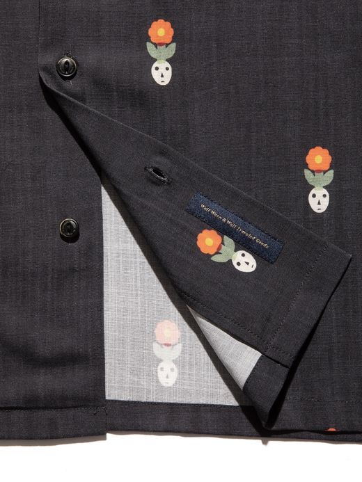 ROARK REVIVAL ”DEEP ROOTS” S/S WOVEN - COMFORT FIT / Black