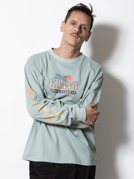 ROARK REVIVAL "NZ TOURIST" L/S TEE / Slate blue