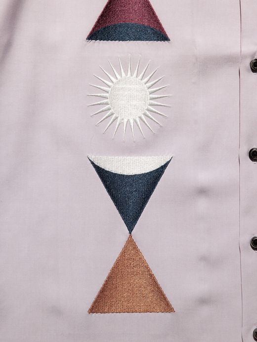 ROARK REVIVAL GONZO "HEART STUDIO" S/S WOVEN - COMFORT FIT / Dusty lilac