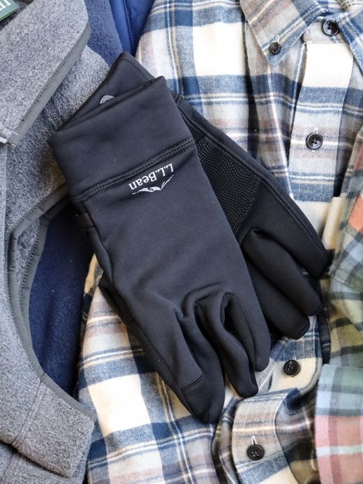 L.L.Bean PRIMALOFT THERMA-STRETCH FLEECE GLOVES / Black