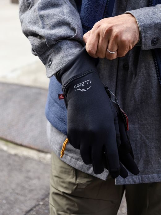 L.L.Bean PRIMALOFT THERMA-STRETCH FLEECE GLOVES / Black