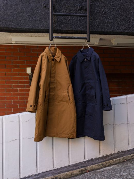 Audience 60/40クロス Sorona®Dupont 中綿 ステンカラーコート / Camel brown