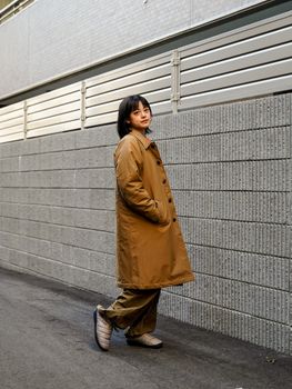 60/40クロス Sorona®Dupont 中綿 ステンカラーコート / Camel brown