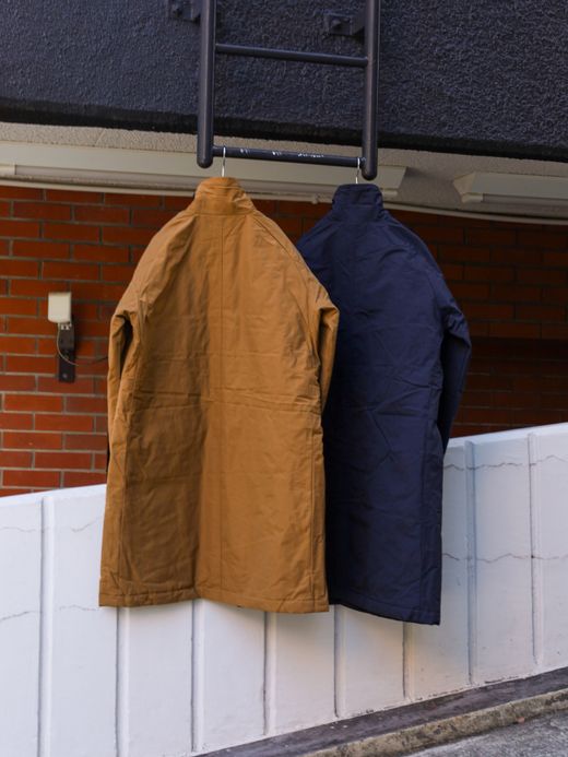 Audience 60/40クロス Sorona®Dupont 中綿 ステンカラーコート / Camel brown