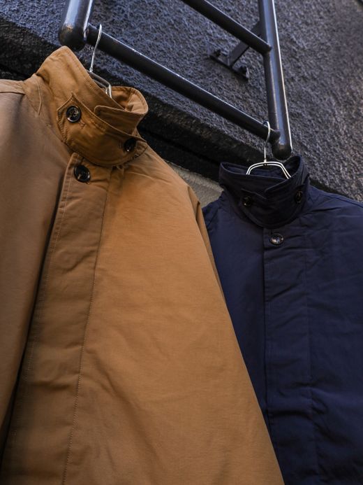 Audience 60/40クロス Sorona®Dupont 中綿 ステンカラーコート / Camel brown