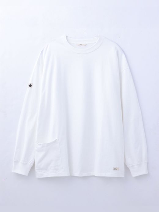 organicsta ORGANIC COTTON CHILL POCKET LONG TEE / White